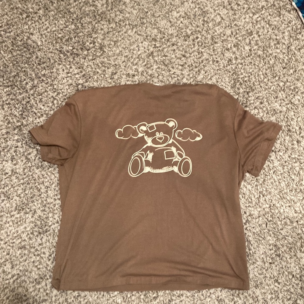 Oversized teddy bear boyfriend tee